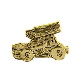 Gold Sprint Car Cufflinks