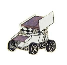 White Sprint Car Wing Cufflinks