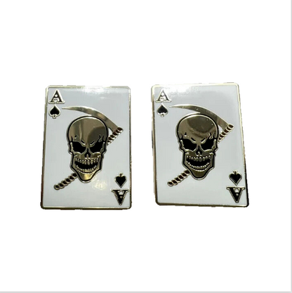 Skull Death Ace Spade Cufflinks