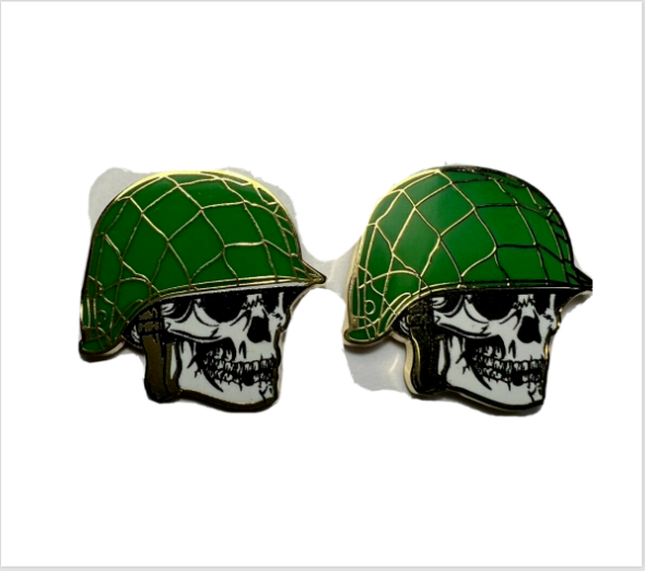 Skull Paratrooper Helmet Cufflinks