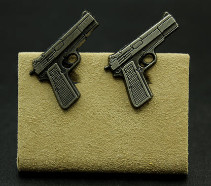 Handguns 9MM Pistol Cufflinks