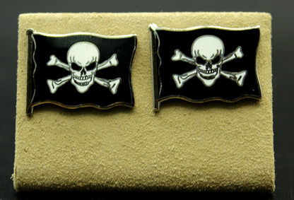 Pirate Flag Skull and Bones Cufflinks