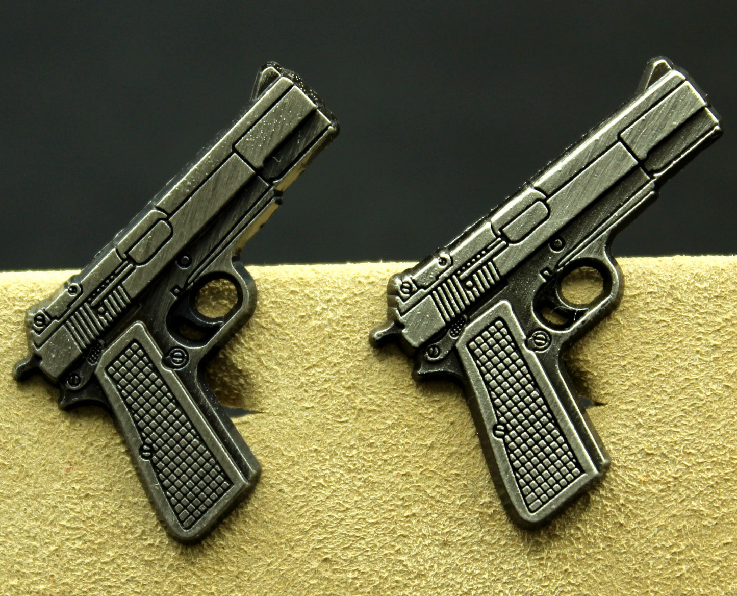 Handguns 9MM Pistol Cufflinks