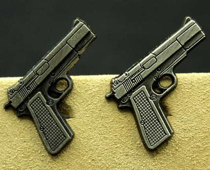 Handguns 9MM Pistol Cufflinks