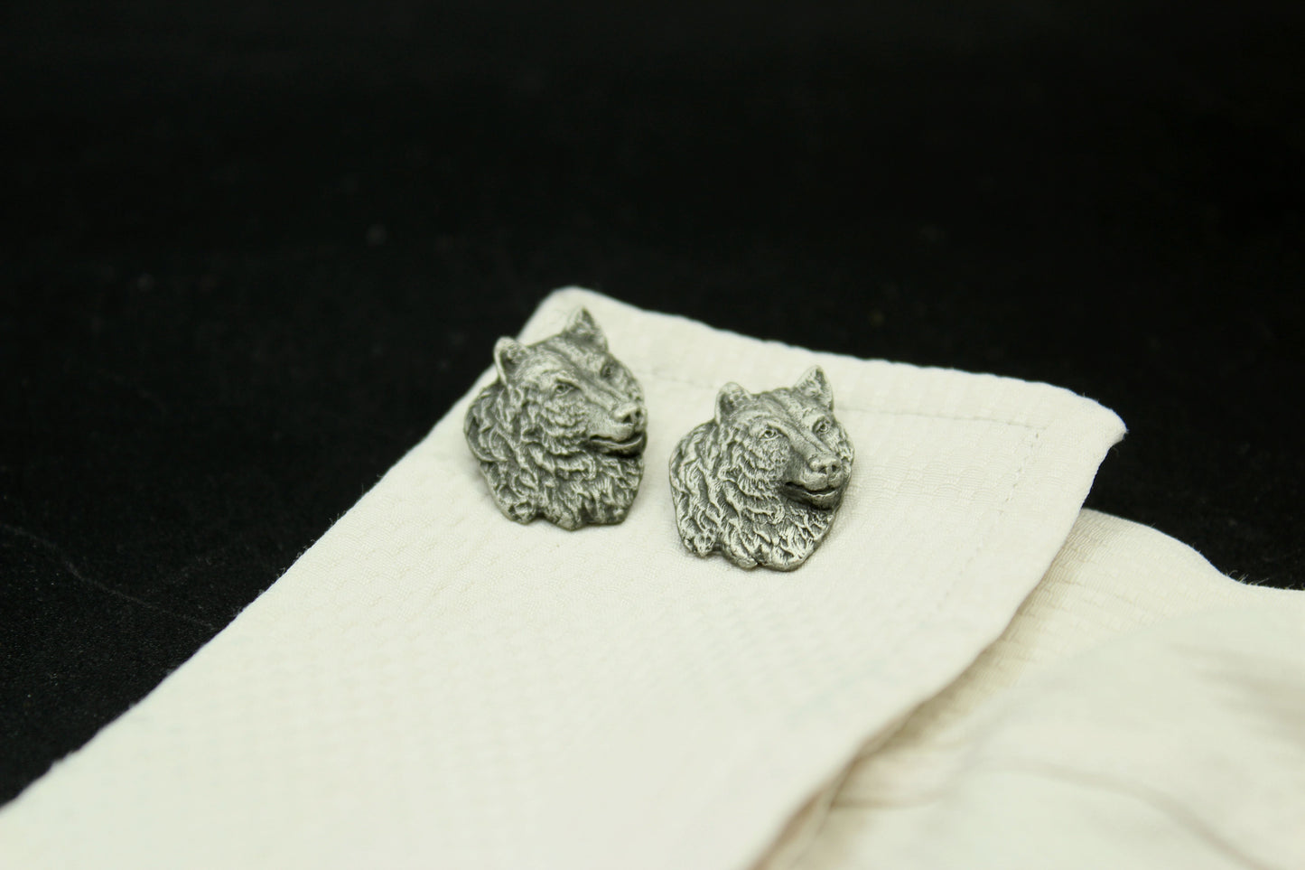 Wolf Pewter Cufflinks