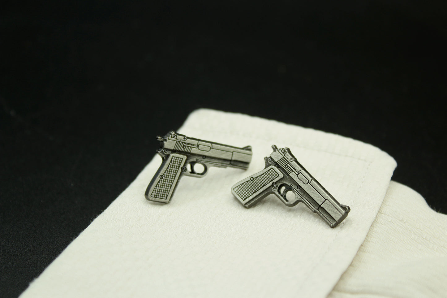 Handguns 9MM Pistol Cufflinks