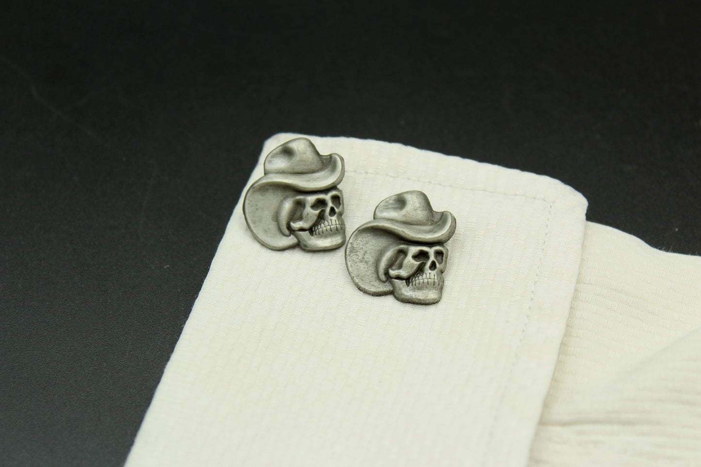 Skull Cowboy Hat Cufflinks