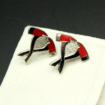 Crossed Fire Axes Cufflinks