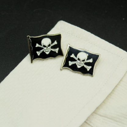 Pirate Flag Skull and Bones Cufflinks