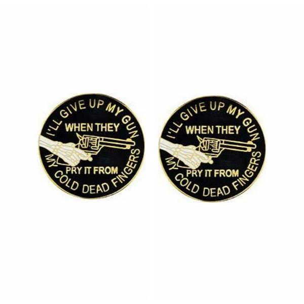 I Will Give Up My Gun When They Pry My Cold Dead Fingers Cufflinks