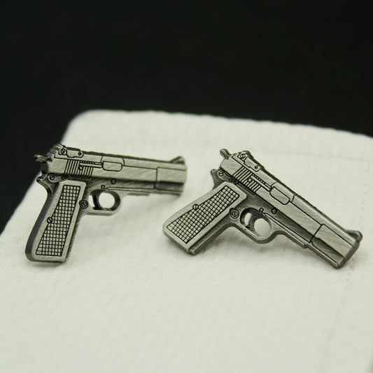 Handguns 9MM Pistol Cufflinks