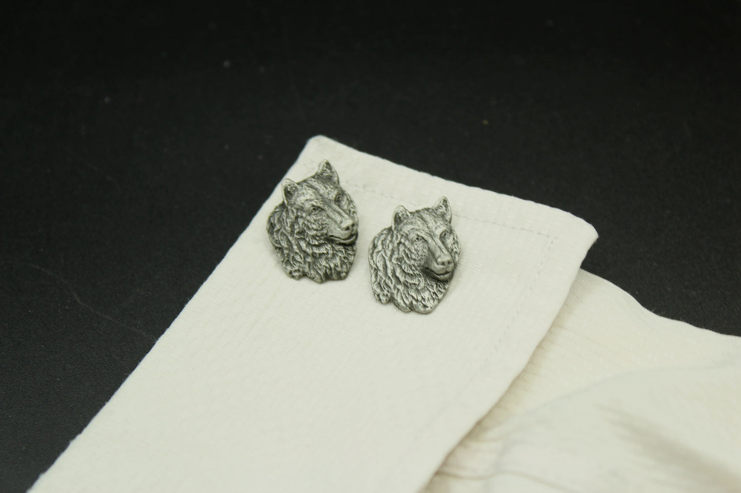 Wolf Pewter Cufflinks