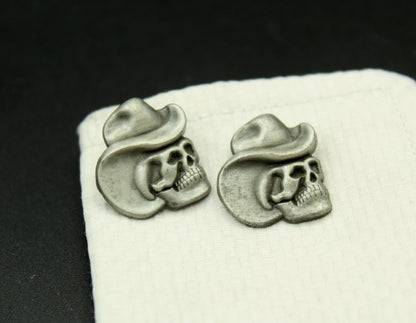 Skull Cowboy Hat Cufflinks