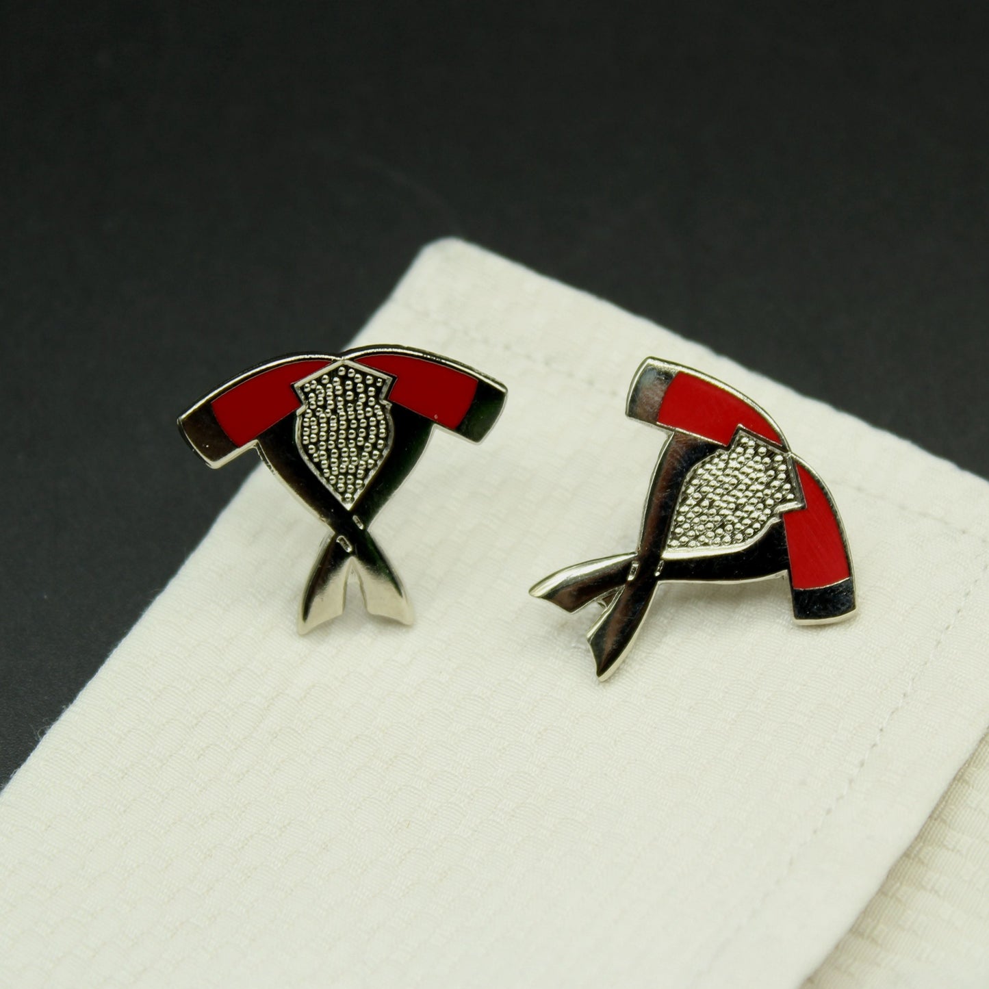 Crossed Fire Axes Cufflinks