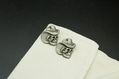 Skull Cowboy Hat Cufflinks