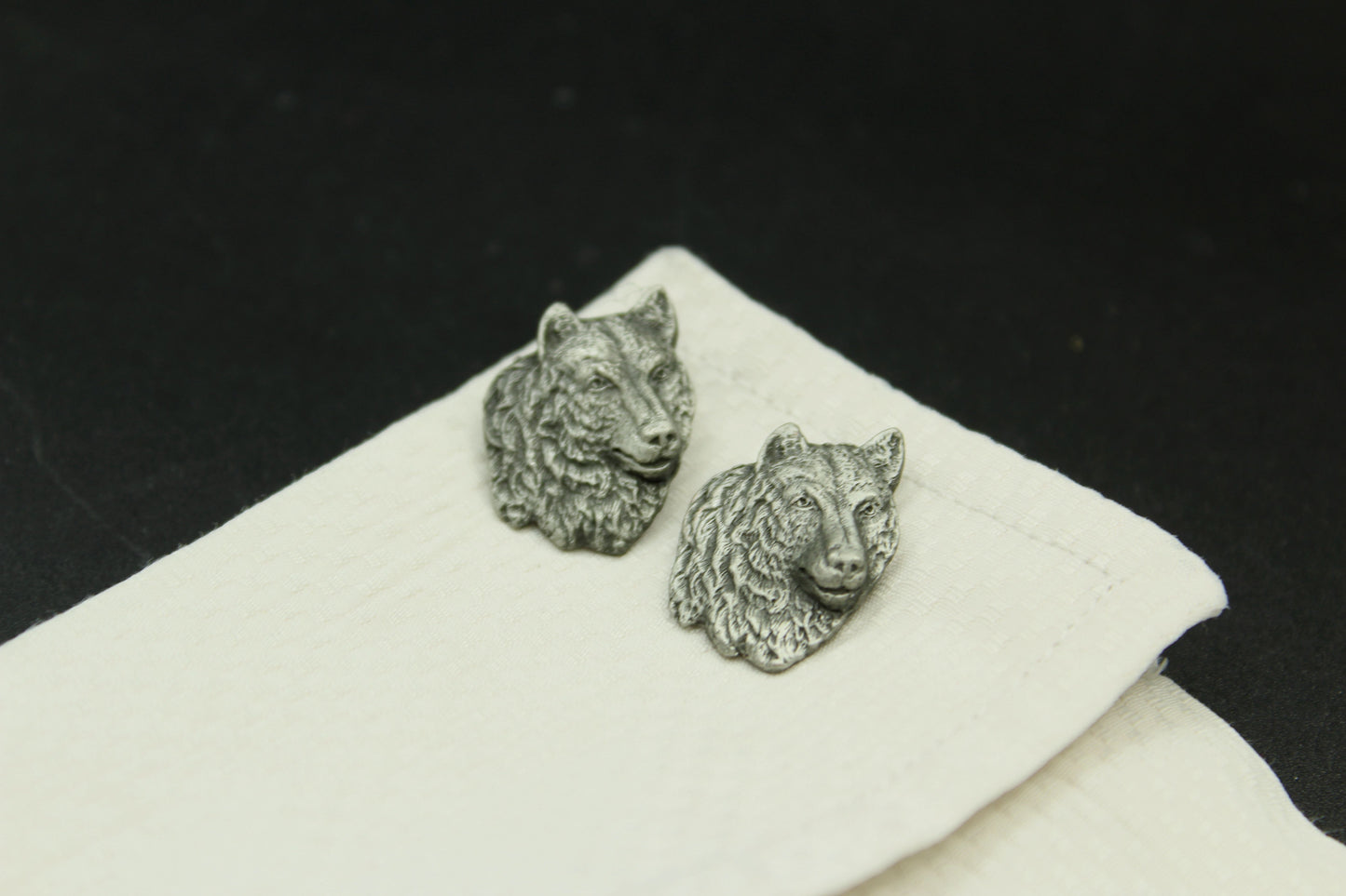 Wolf Pewter Cufflinks