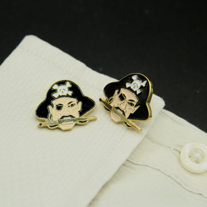 Pirate Head Skull Cufflinks