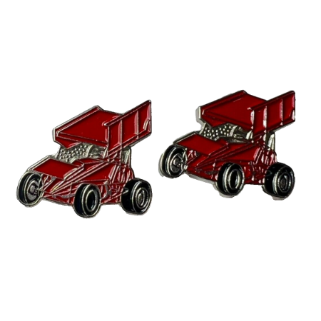 Red Sprint Car Wing Cufflinks