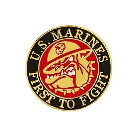 Bulldog USMC First to Fight Pins