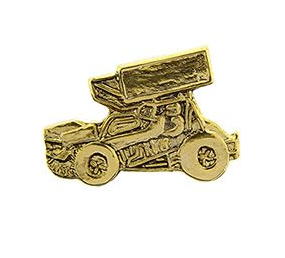 Gold Sprint Car Cufflinks