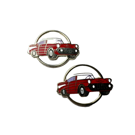 1957 Chevrolet Coupe Circle Cufflinks