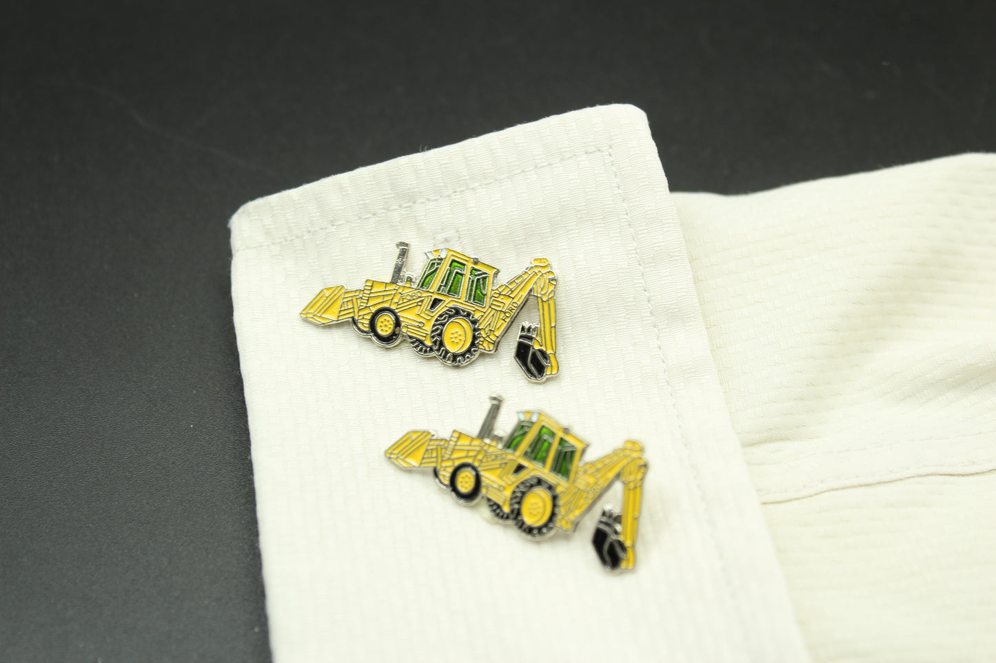 Tractor Backhoe Cufflinks