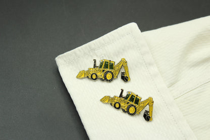 Tractor Backhoe Cufflinks