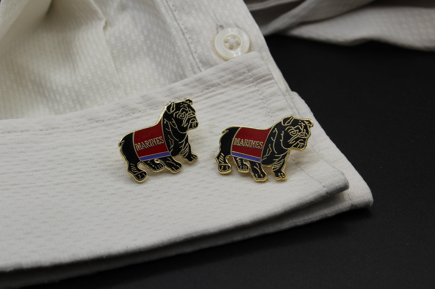 Bulldog Marines USMC Cufflinks