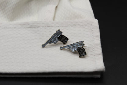 Handguns Walther P38 Pistol Cufflinks