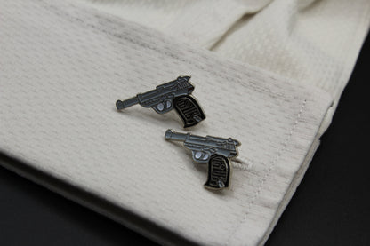 Handguns Walther P38 Pistol Cufflinks