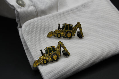 Tractor Backhoe Cufflinks