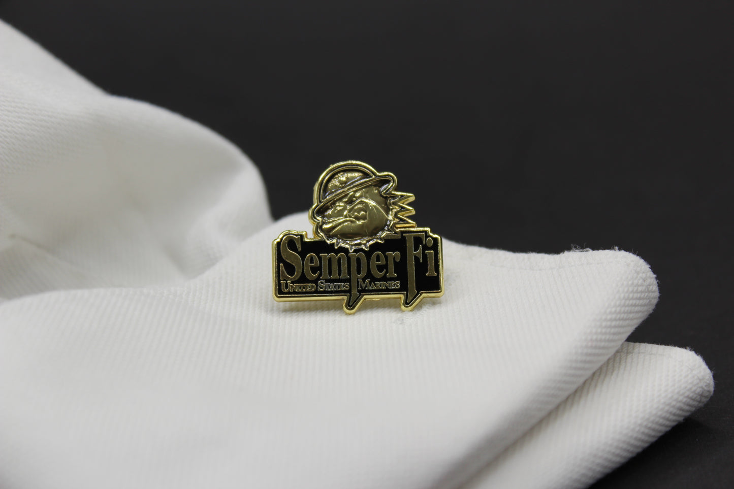 Bulldog SempFi USMC Pins