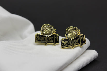 Bulldog SempFi USMC Cufflinks