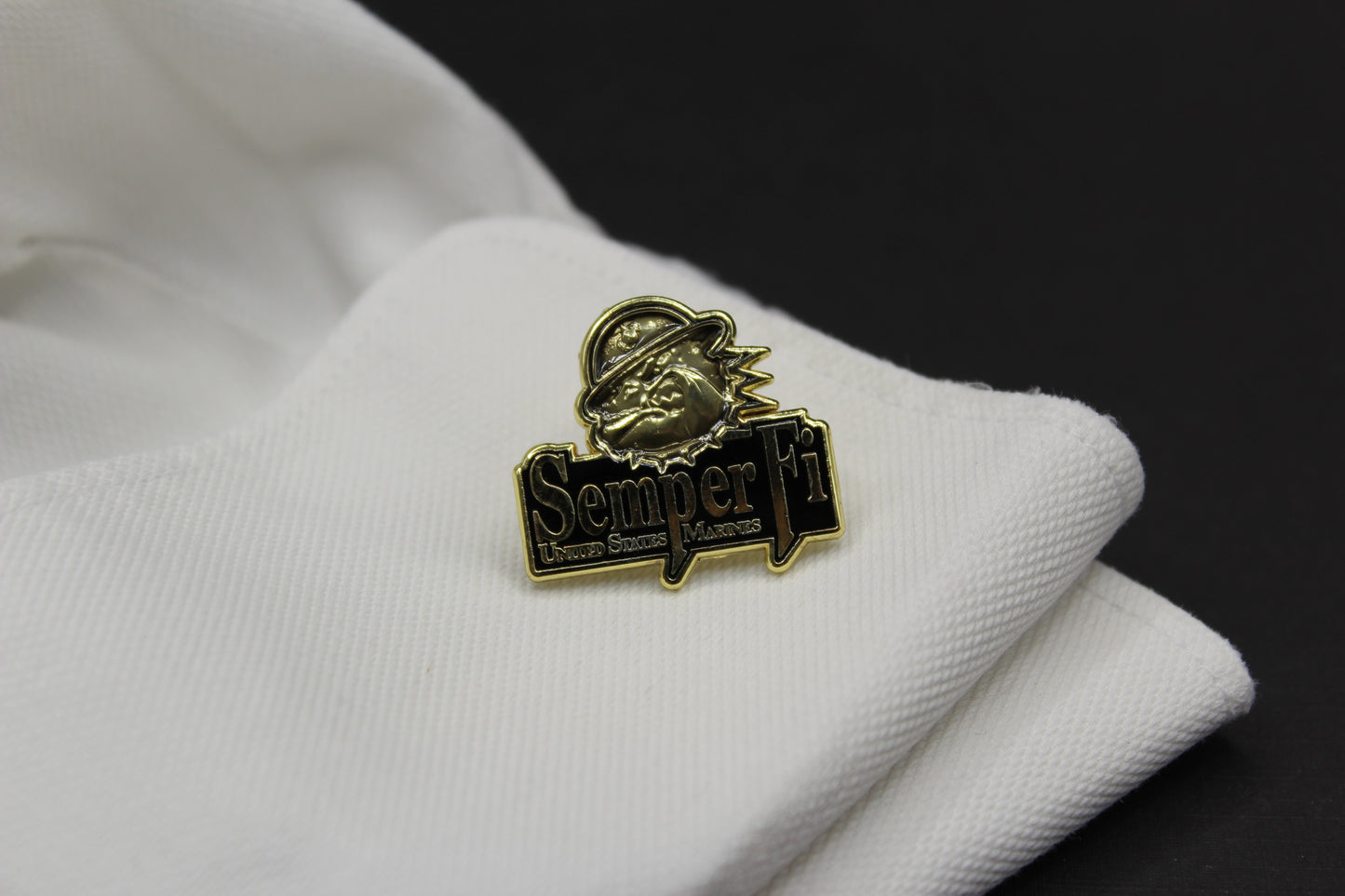 Bulldog SempFi USMC Pins