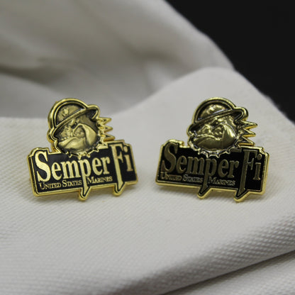 Bulldog SempFi USMC Cufflinks