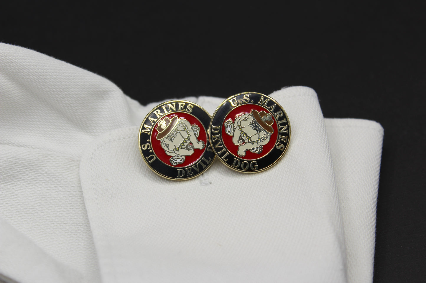 Bulldog USMC Devil Dog Cufflinks