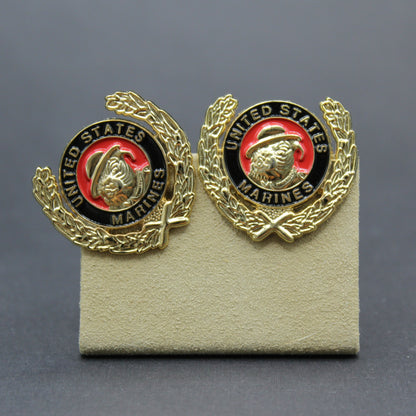 Bulldog USMC Wreath Cufflinks