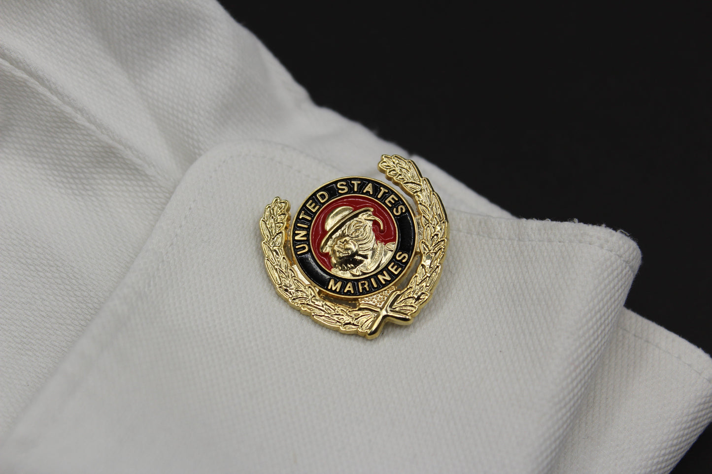 Bulldog USMC Wreath Cufflinks