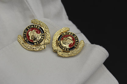 Bulldog USMC Wreath Cufflinks