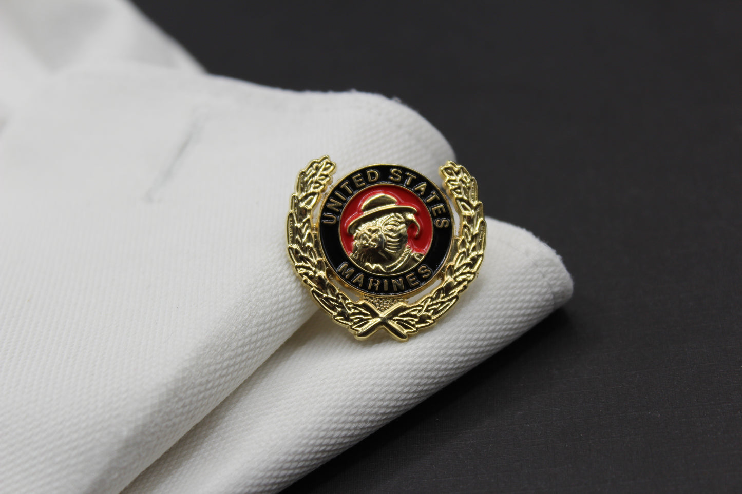 Bulldog USMC Wreath Pins