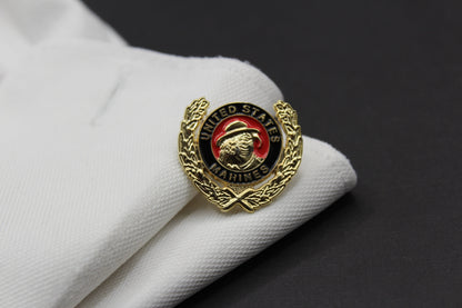 Bulldog USMC Wreath Cufflinks