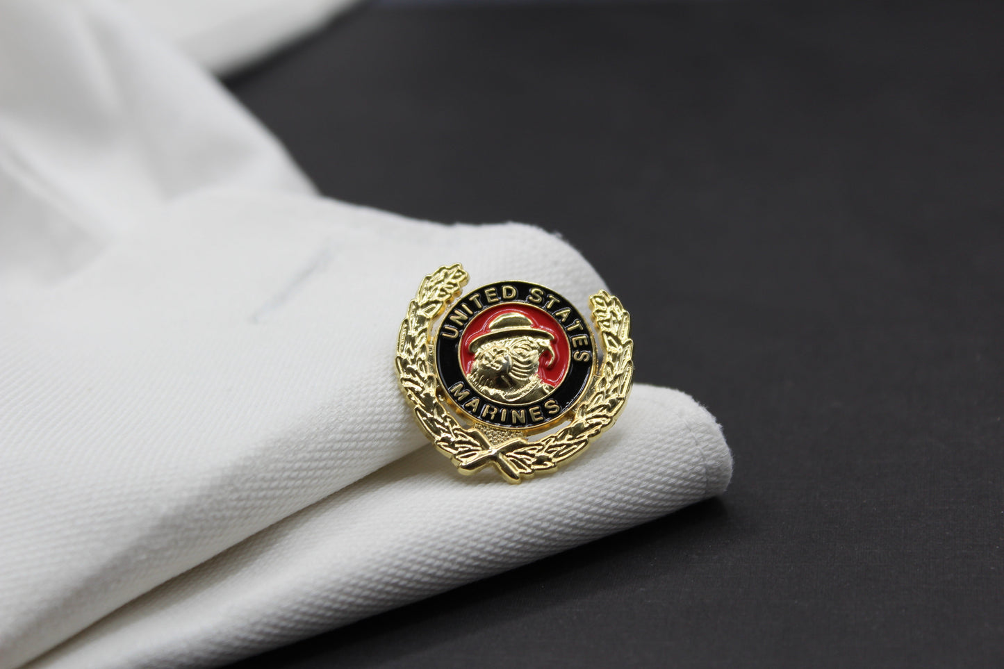 Bulldog USMC Wreath Cufflinks