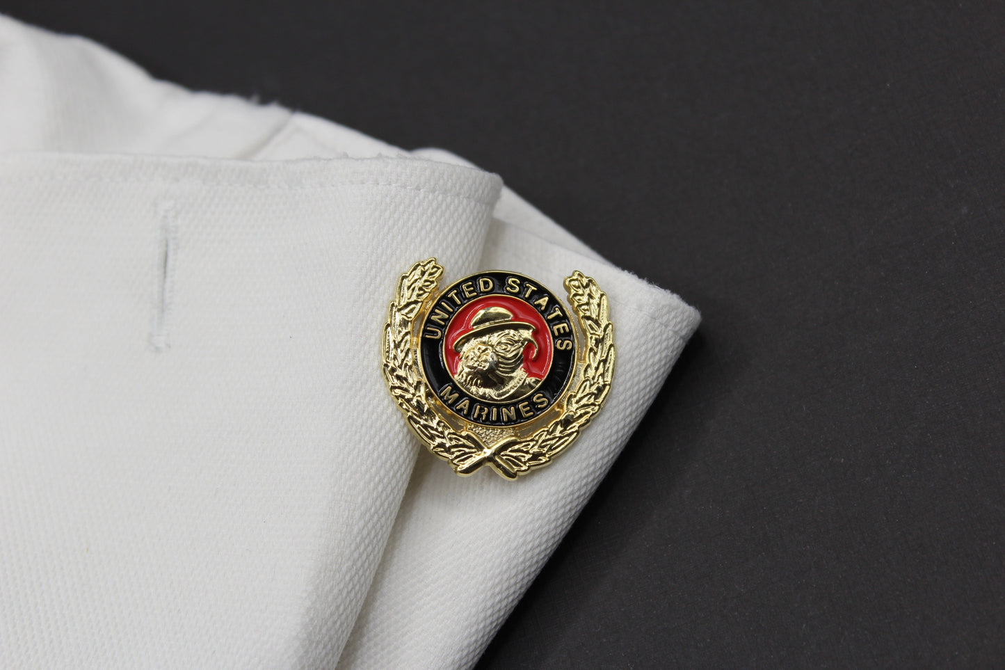 Bulldog USMC Wreath Cufflinks