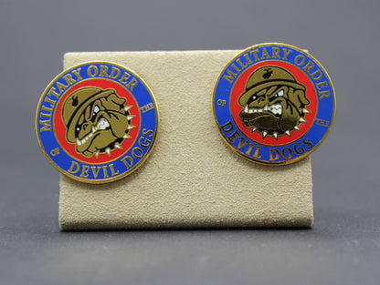 Bulldog USMC Military Order Devil Dog Cufflinks