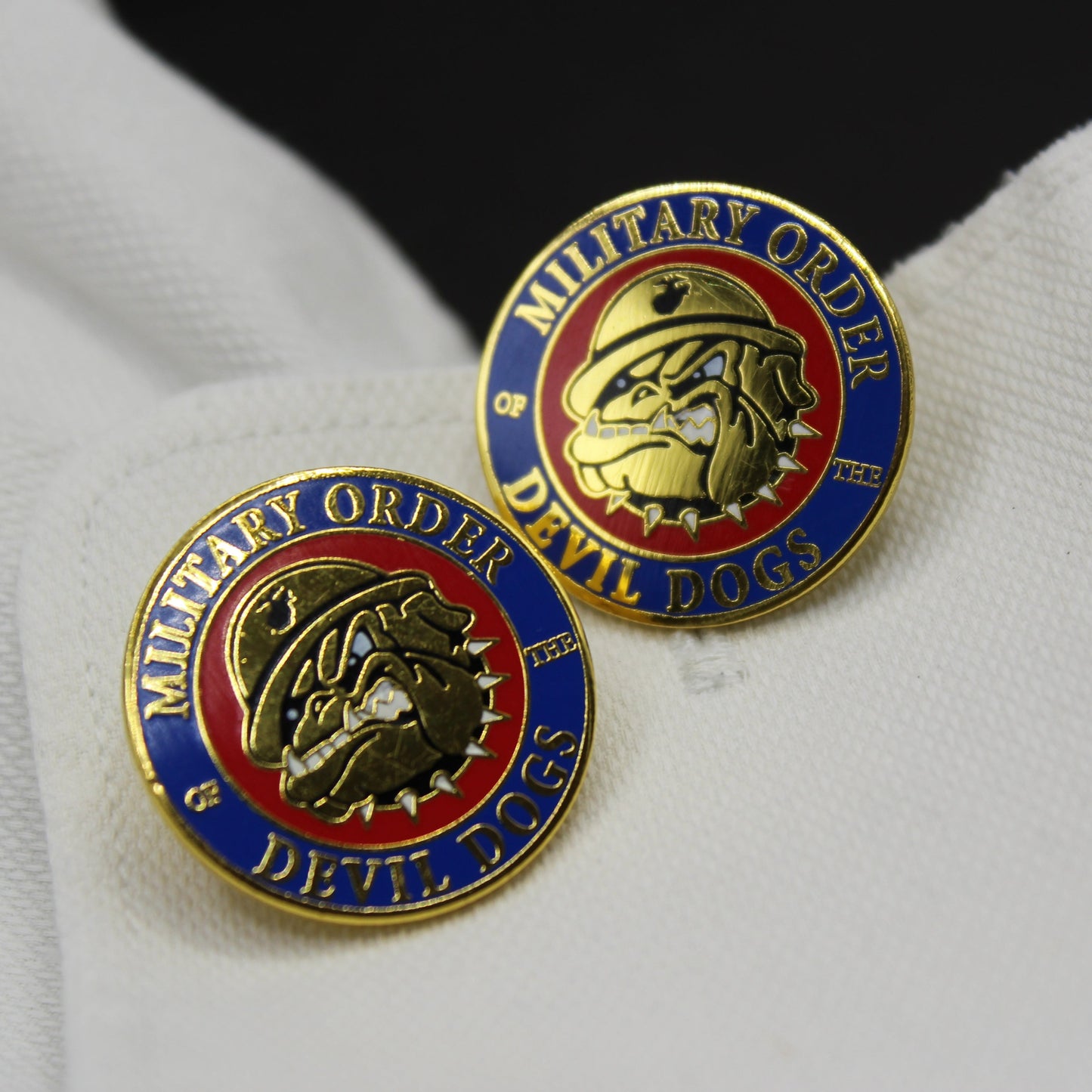 Bulldog USMC Military Order Devil Dog Cufflinks