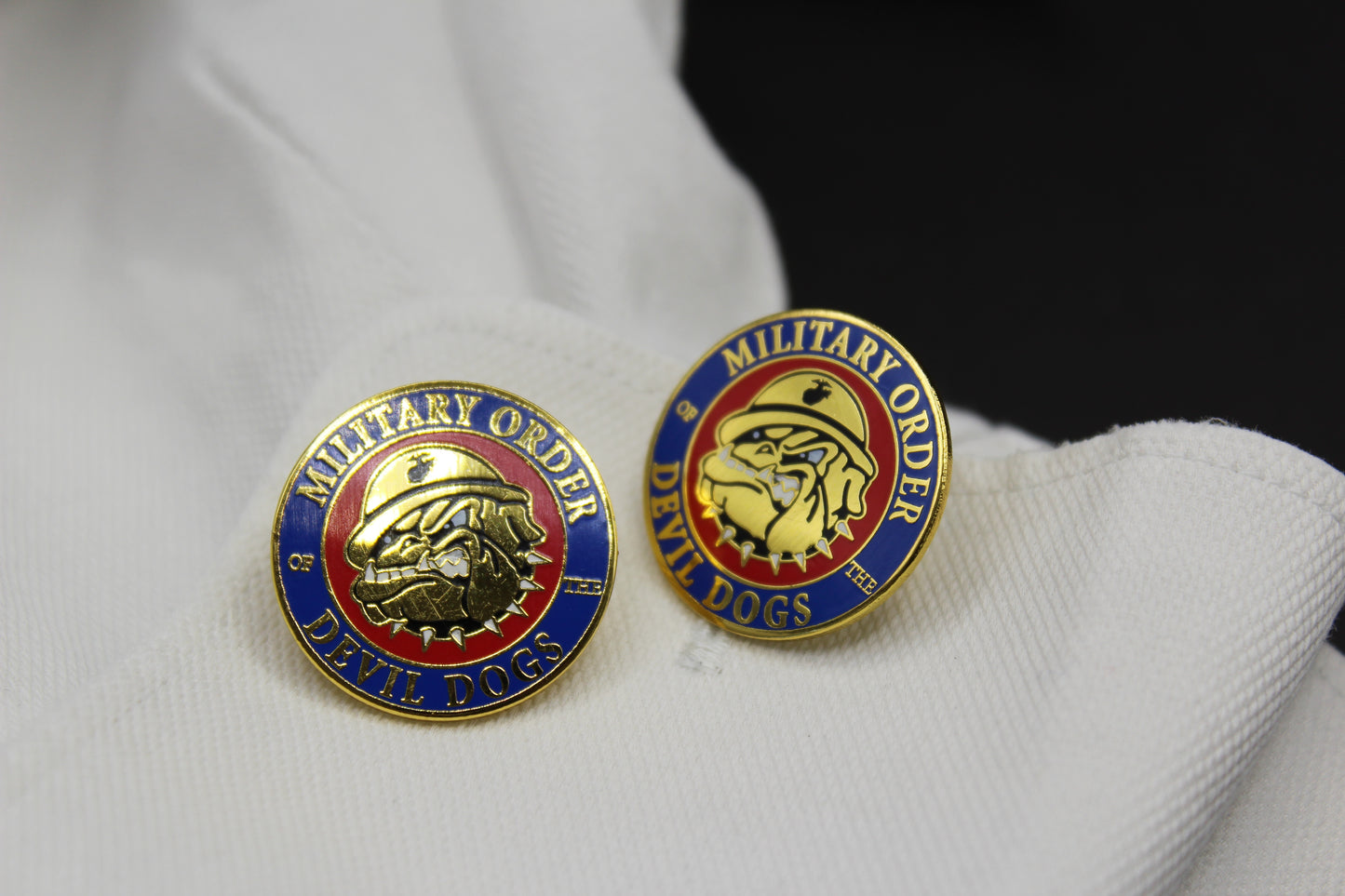 Bulldog USMC Military Order Devil Dog Cufflinks