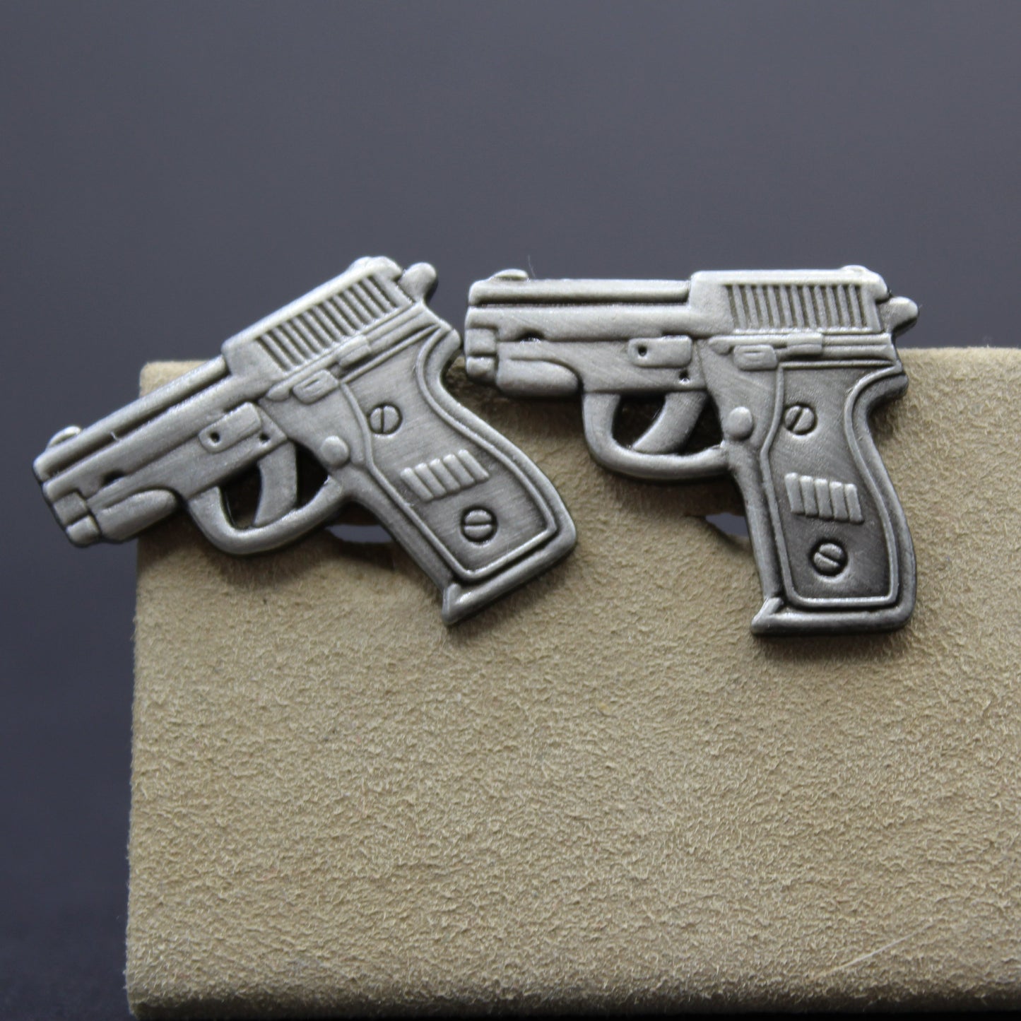 Handguns .38 Caliber Pistol Cufflinks