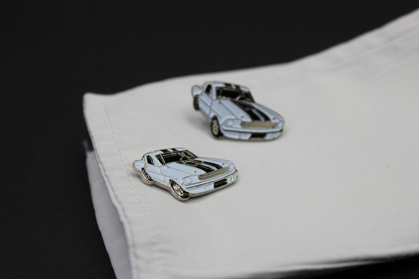 Ford Mustang GT GT350 with Striped Hood Cufflinks