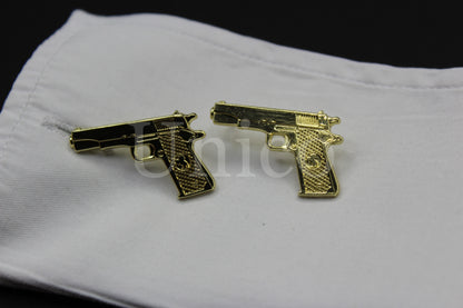 Handguns .45 Caliber Pistol Cufflinks