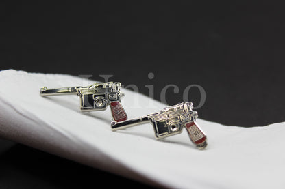 Handguns 9MM Mauser Cufflinks